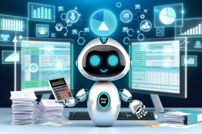 Illustration representing ai in accounting marketing: leveraging technology for client acquisition
